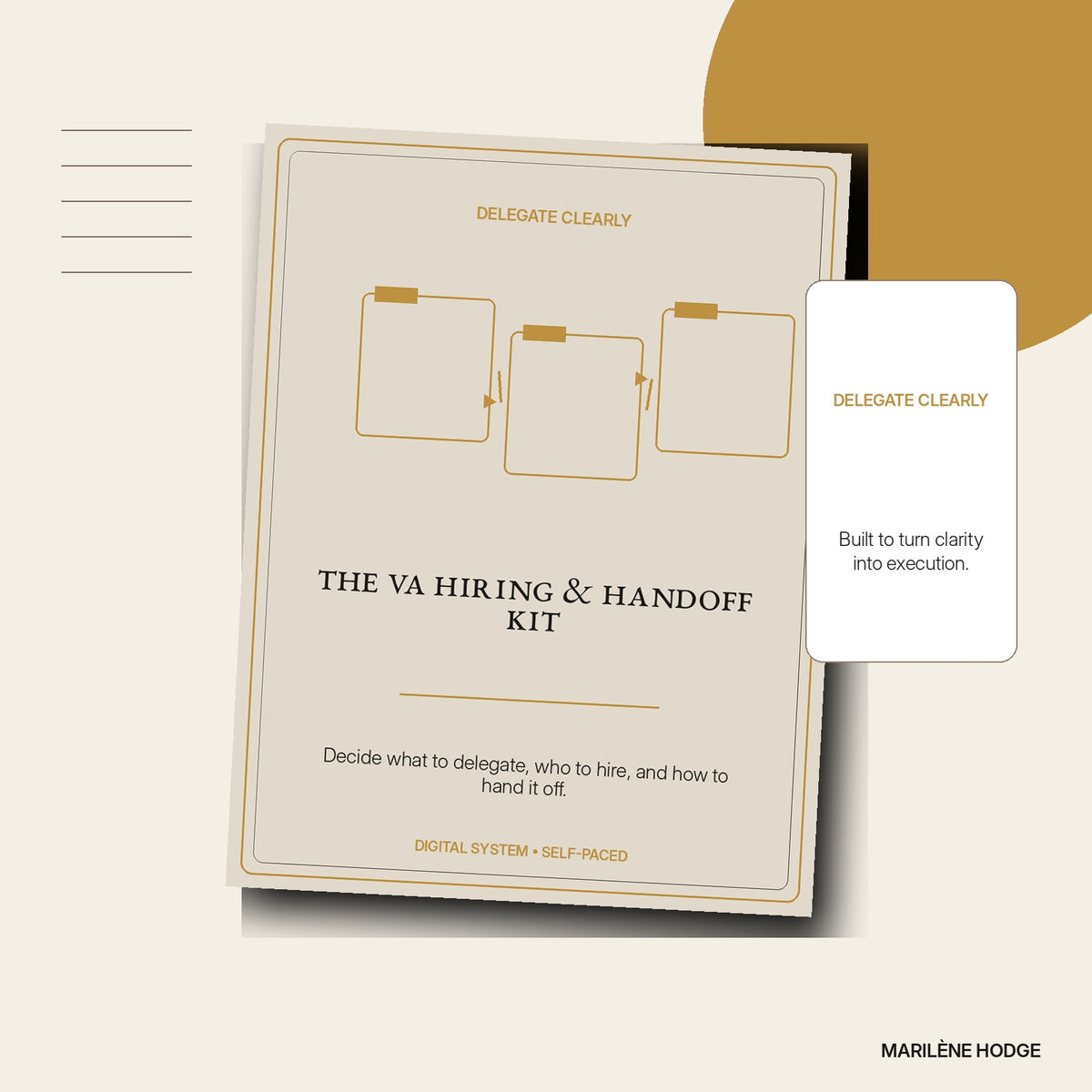 The VA Hiring & Handoff Kit digital kit by Marilène Hodge